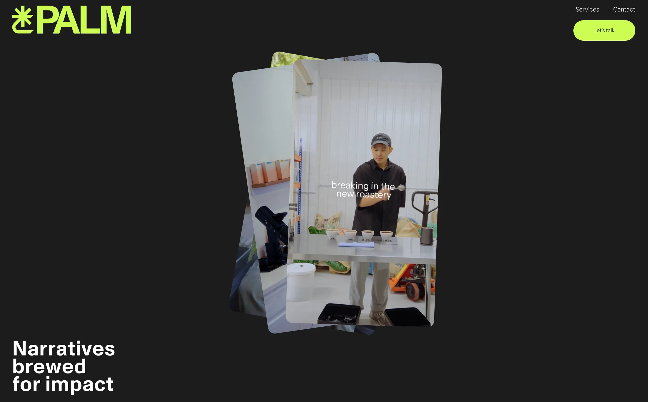 Palm Media Agency website by Sam Hills - Custom Webflow Development